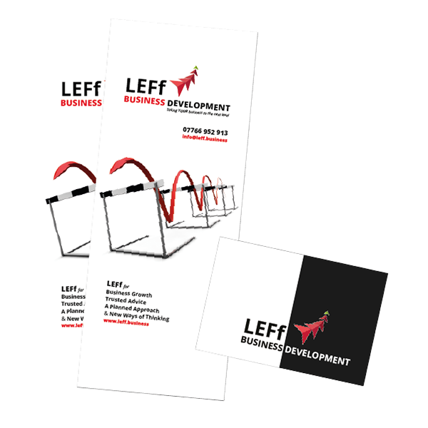 Leff business pop up banner and business cards